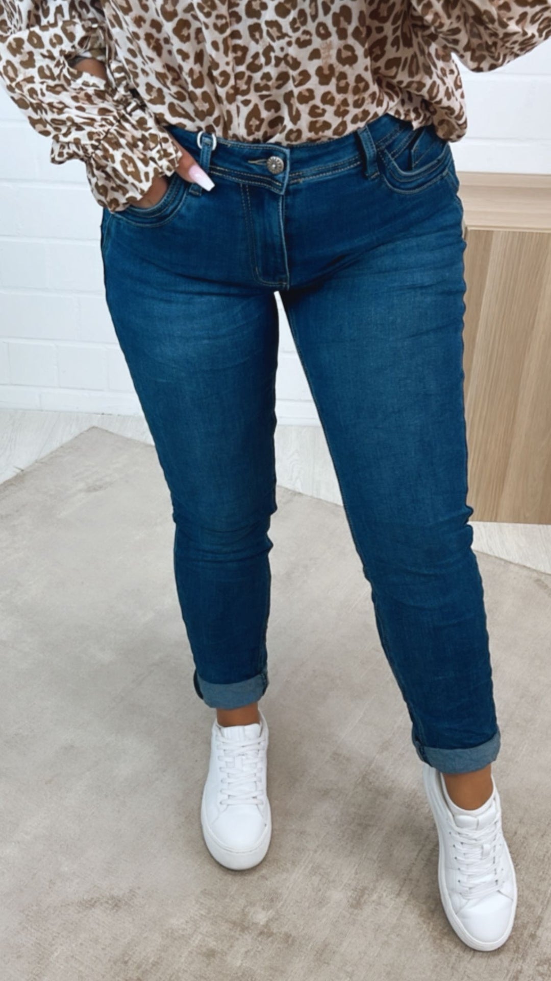 KNITTEROPTIK Jeans K2803 / dunkles blau Art.122357