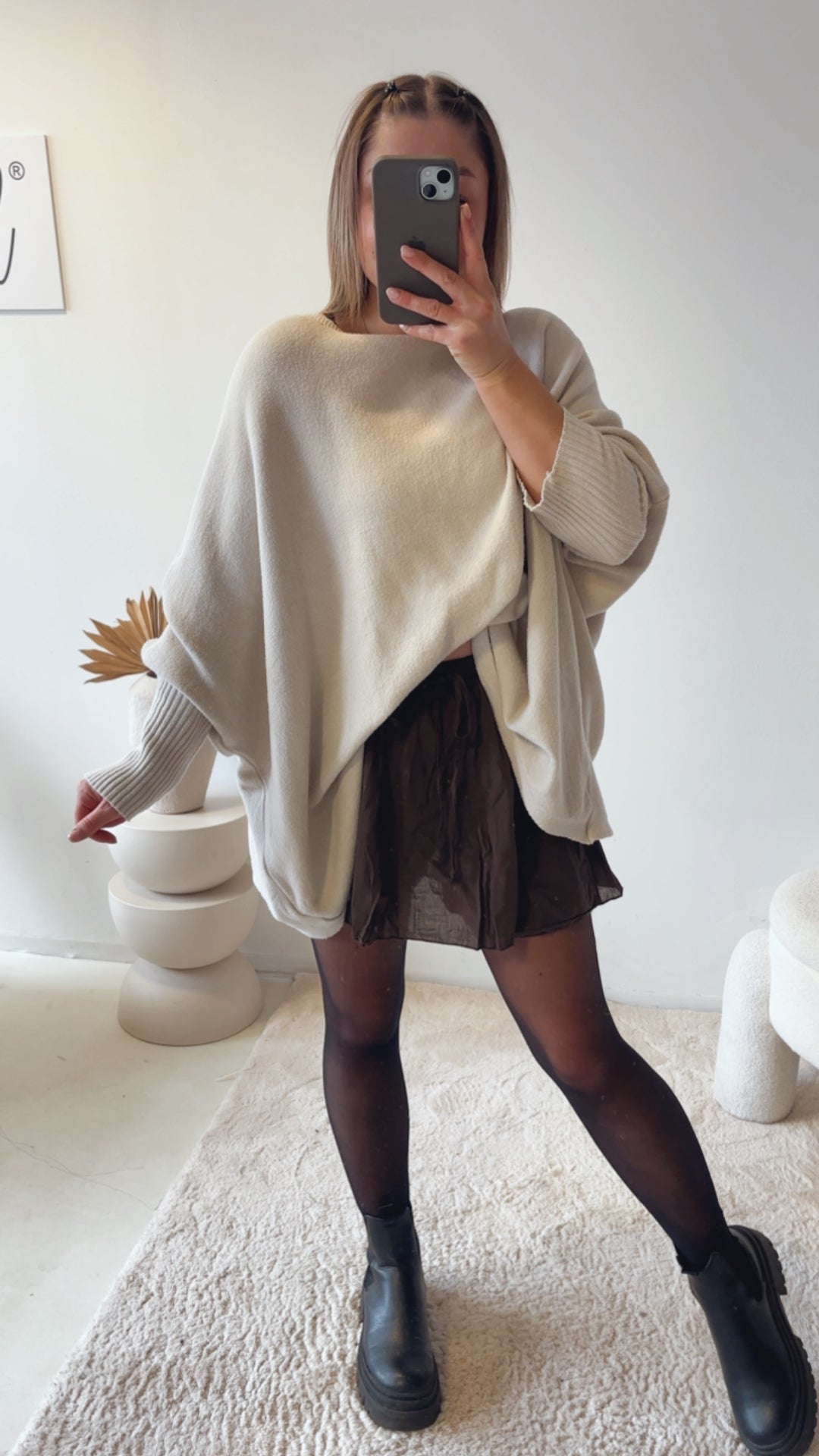 zeitloser, leichter Hosen Rock / schoko braun Art. 13176