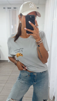 T-Shirt " Sundays are made for " / hell grau Art. 14744