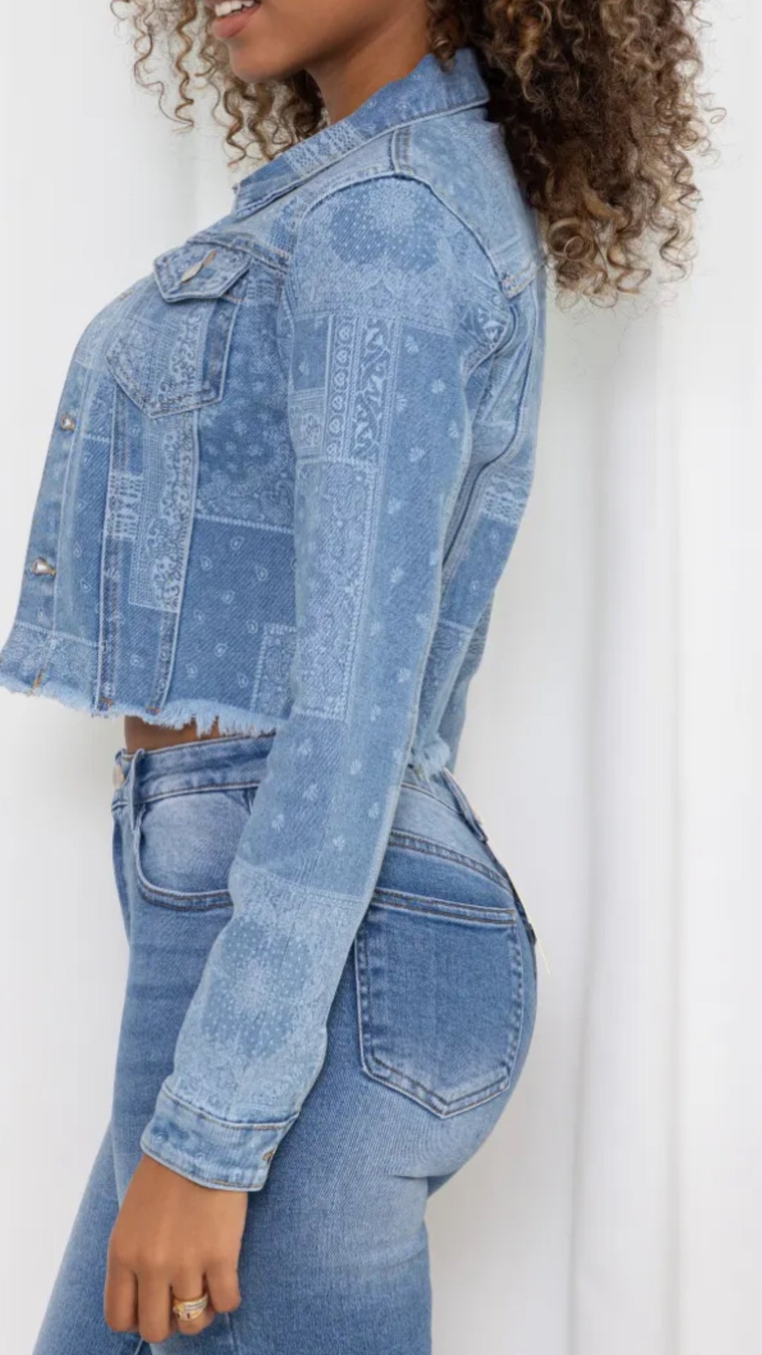 Denim Jacke mit Muster / denim Art. 9062