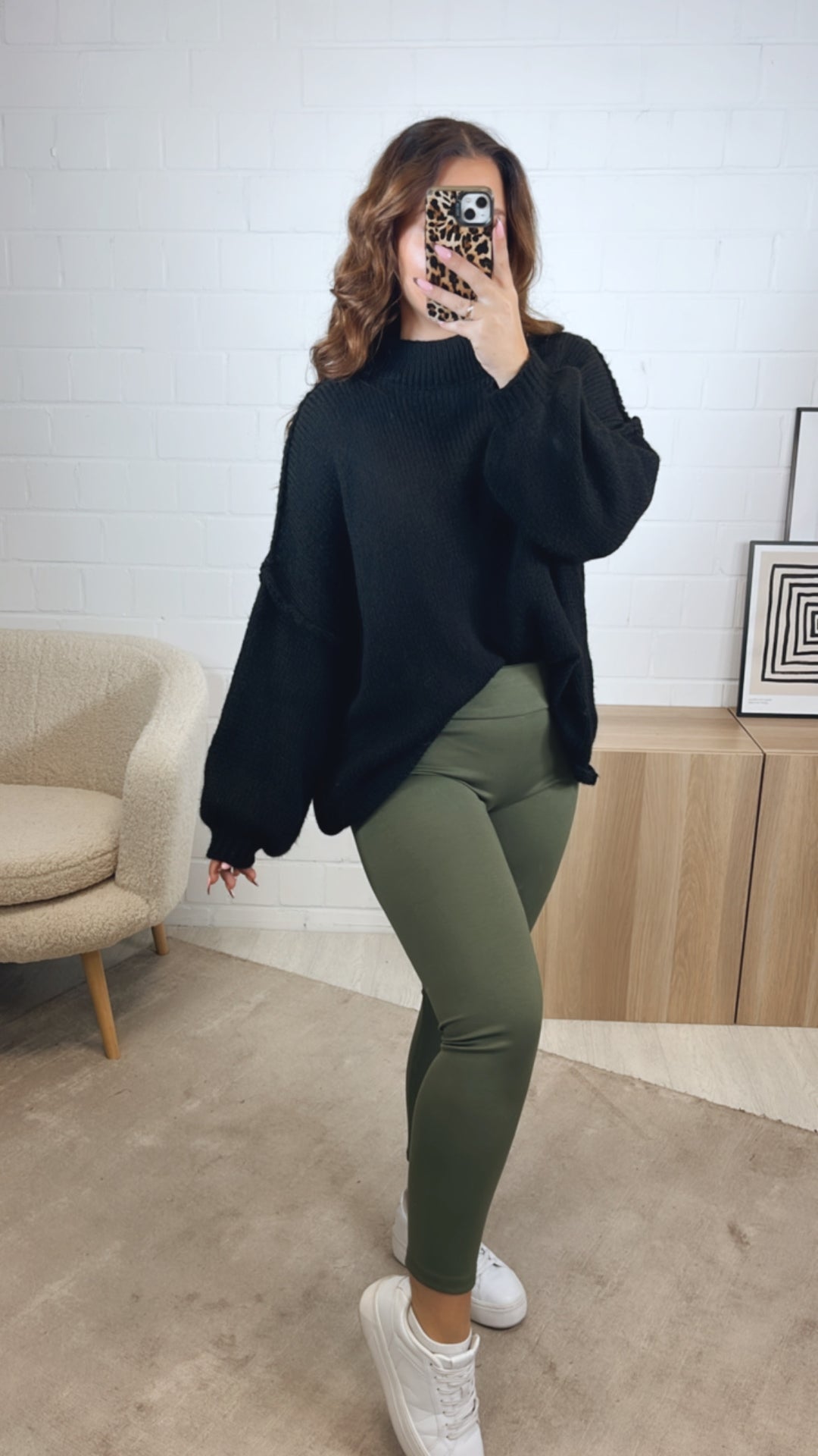 dickere Leggings / khaki Art. 12862