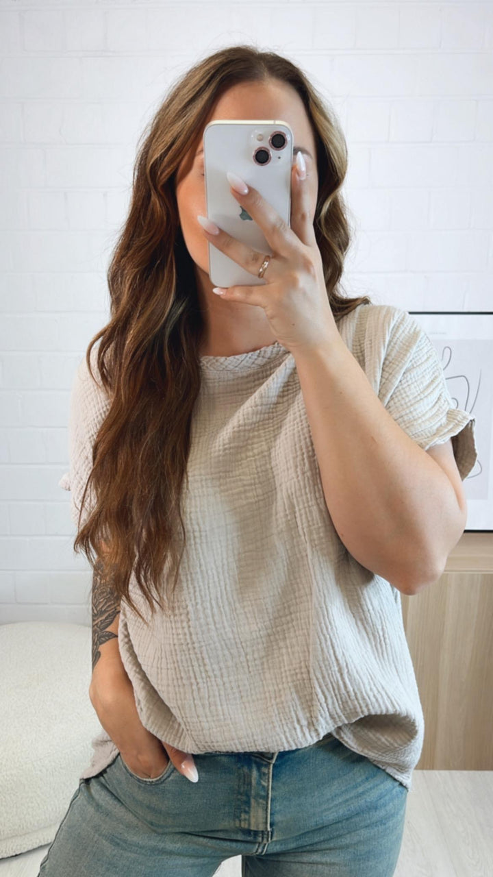 MUSSELIN T-shirt / beige Art. 9729