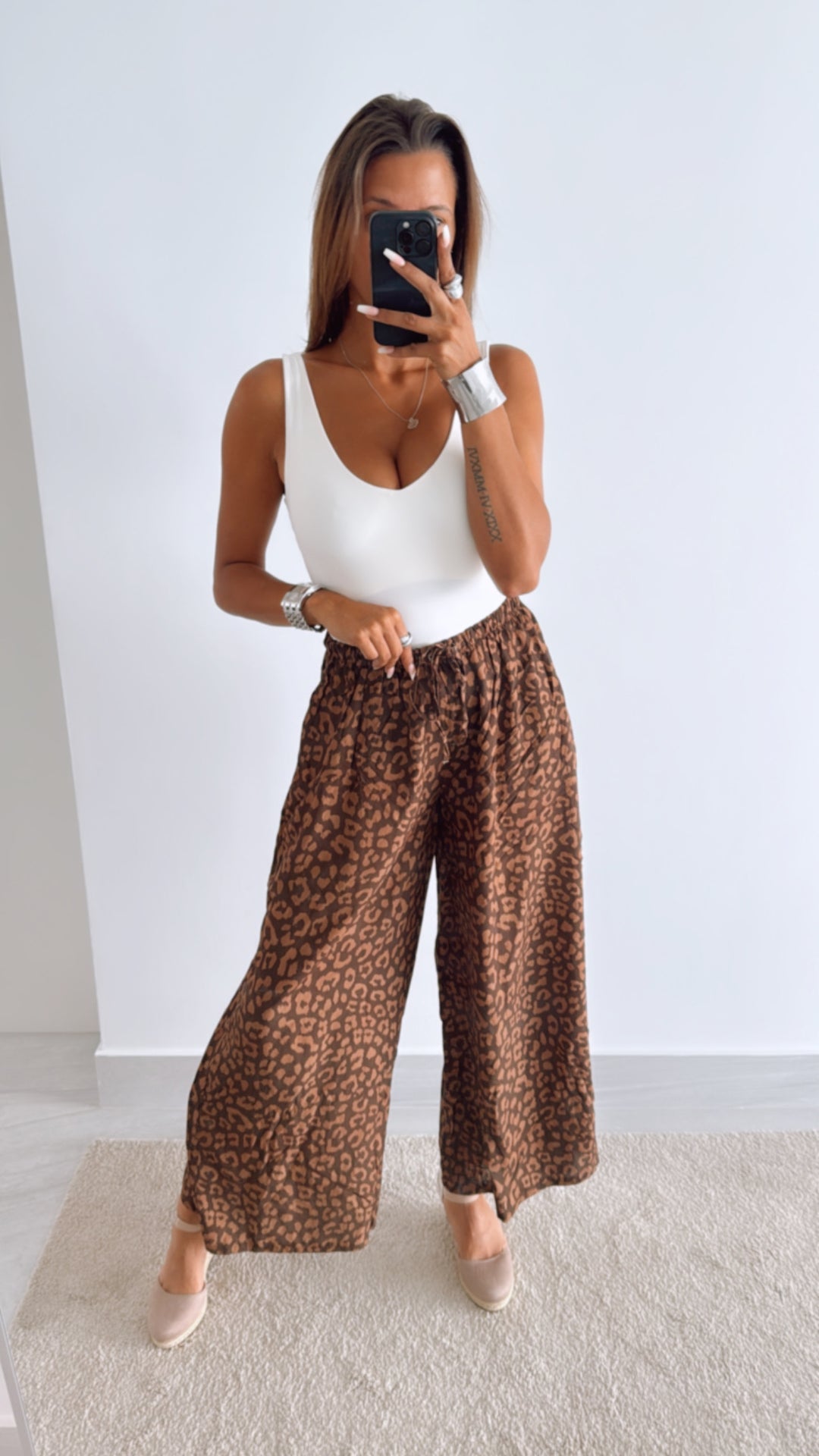 leichte LEO Hose / dunkel braun - camel Art. 10880