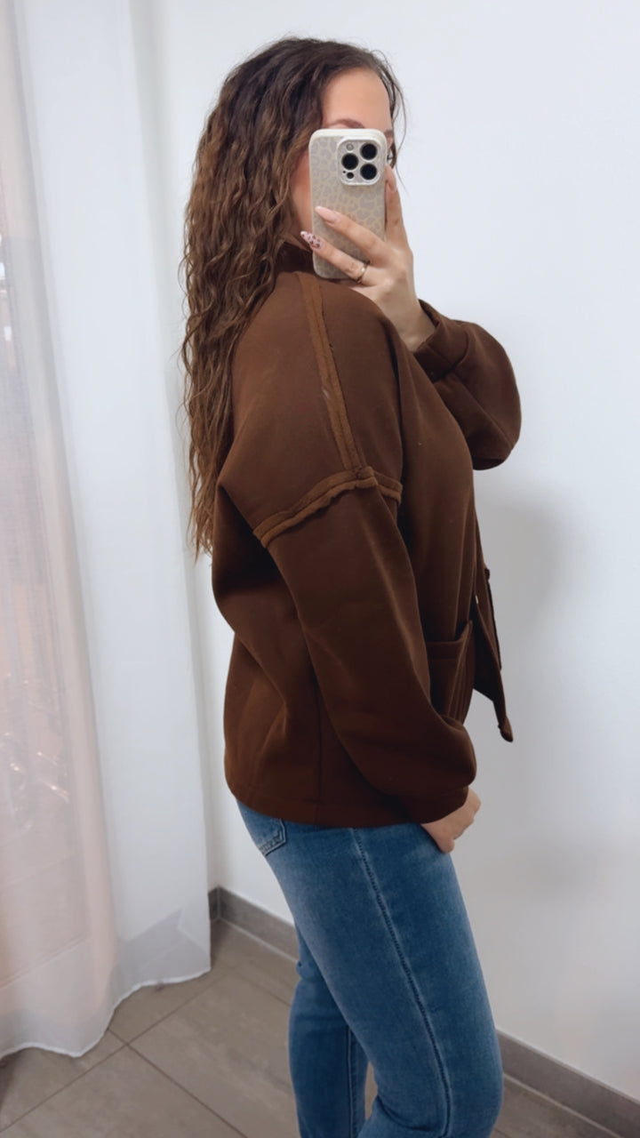 Jacke mit goldenen Knöpfen / braun Art. 14096