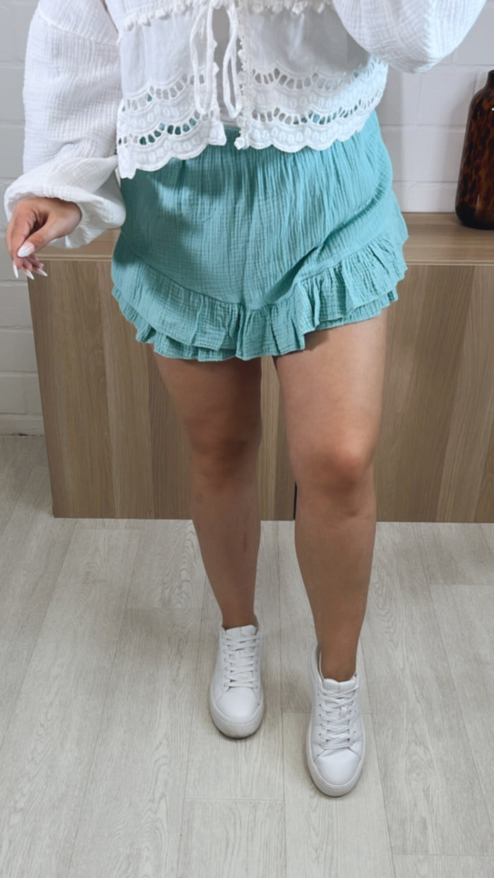 MUSSELIN Hosenrock / türkis Art. 9978