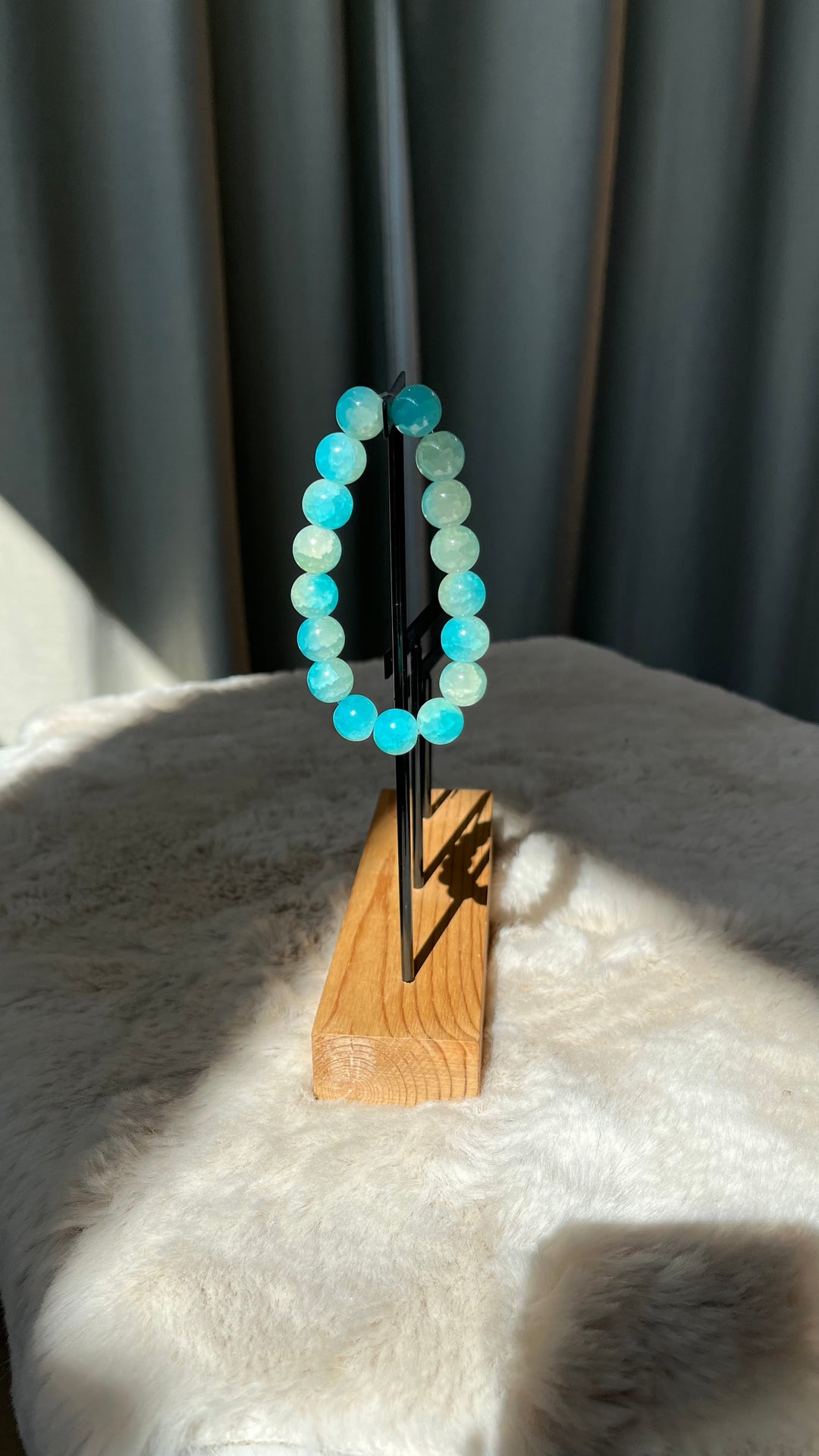 Armband mit größeren Perlen / aqua - mint Art. 10727