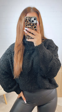 TEDDY Pullover mit Rollkragen / schwarz Art. 12458