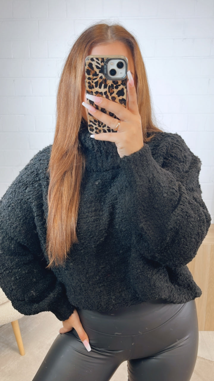 TEDDY Pullover mit Rollkragen / schwarz Art. 12458