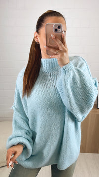Ultra Oversize Kuschel - Pullover / hell blau Art. 9741