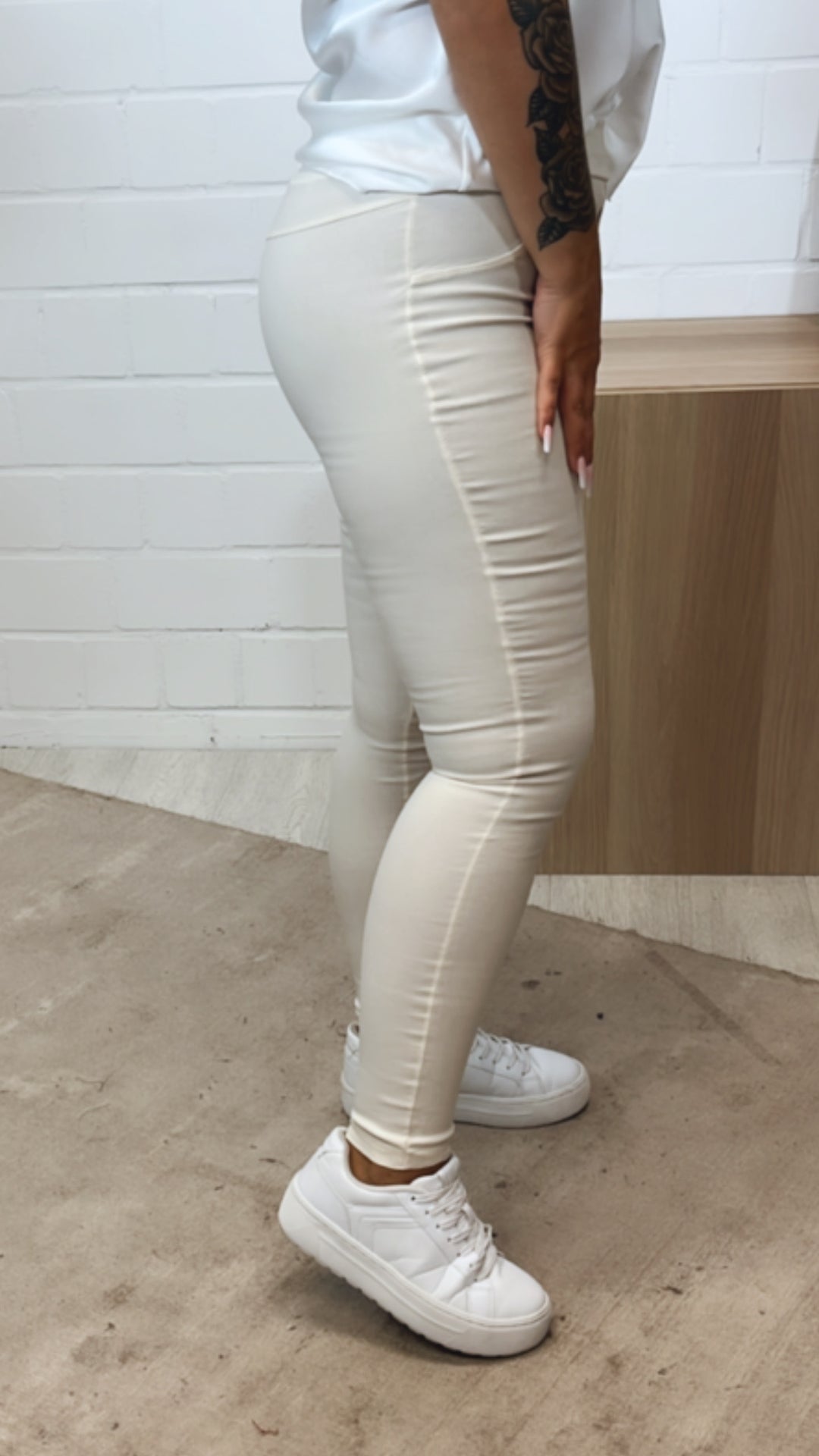 JEGGINGS Hose / creme beige Art. 11251
