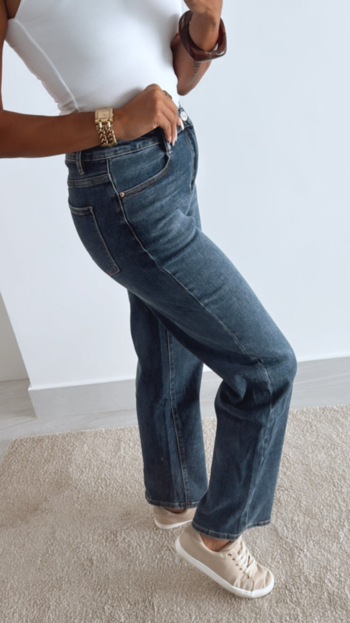 Straight leg Jeans " T315-4 " / ultra dunkles blau Art. 11111