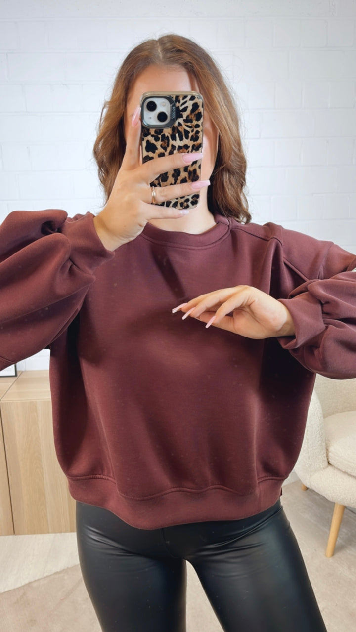 Pullover " but your outfit can be. " / bordeaux rot Art. 12570