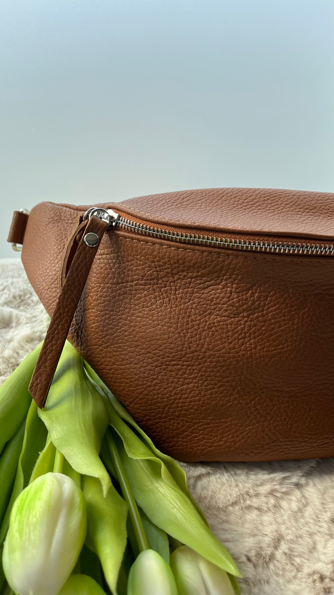 Leder Crossbody - Tasche / caramel Art. 14499