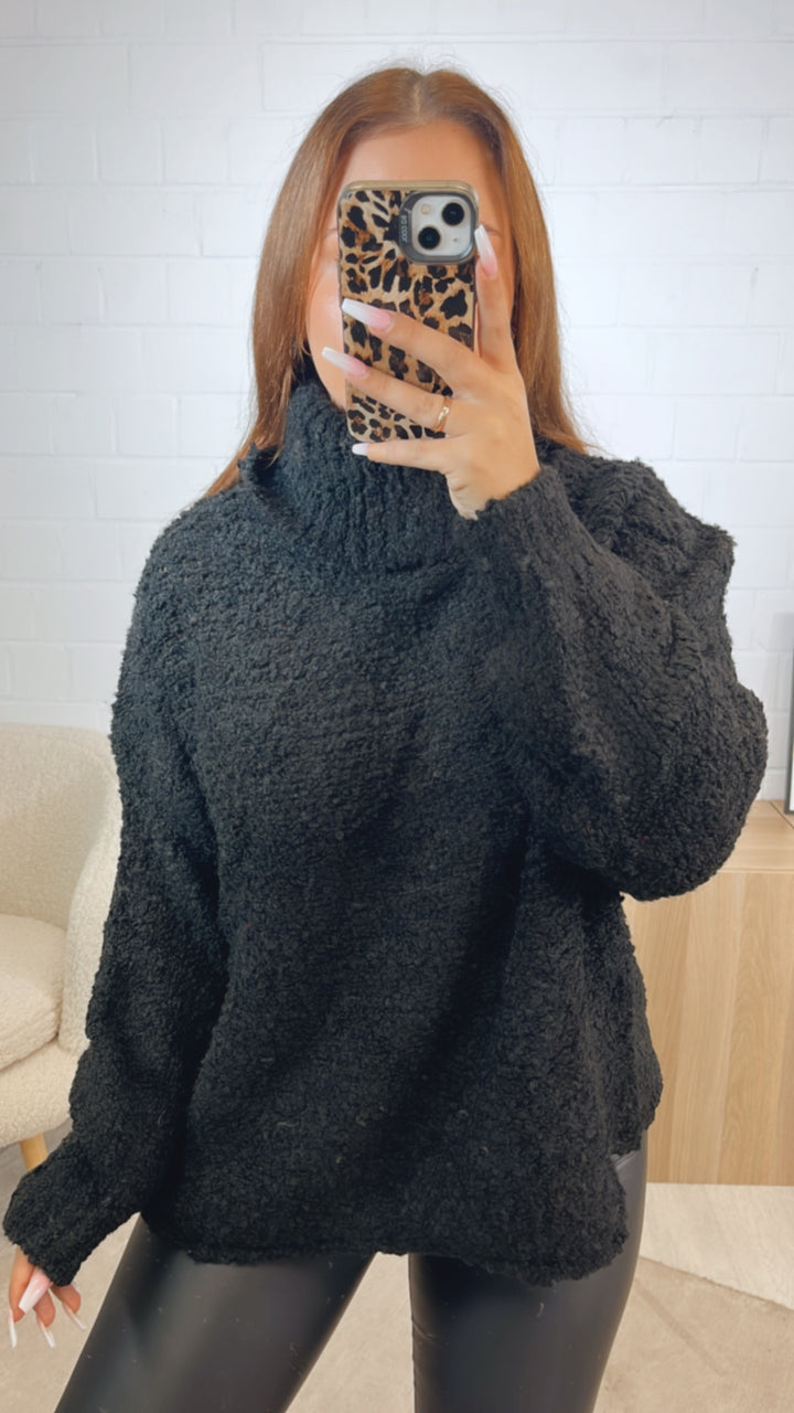 TEDDY Pullover mit Rollkragen / schwarz Art. 12458