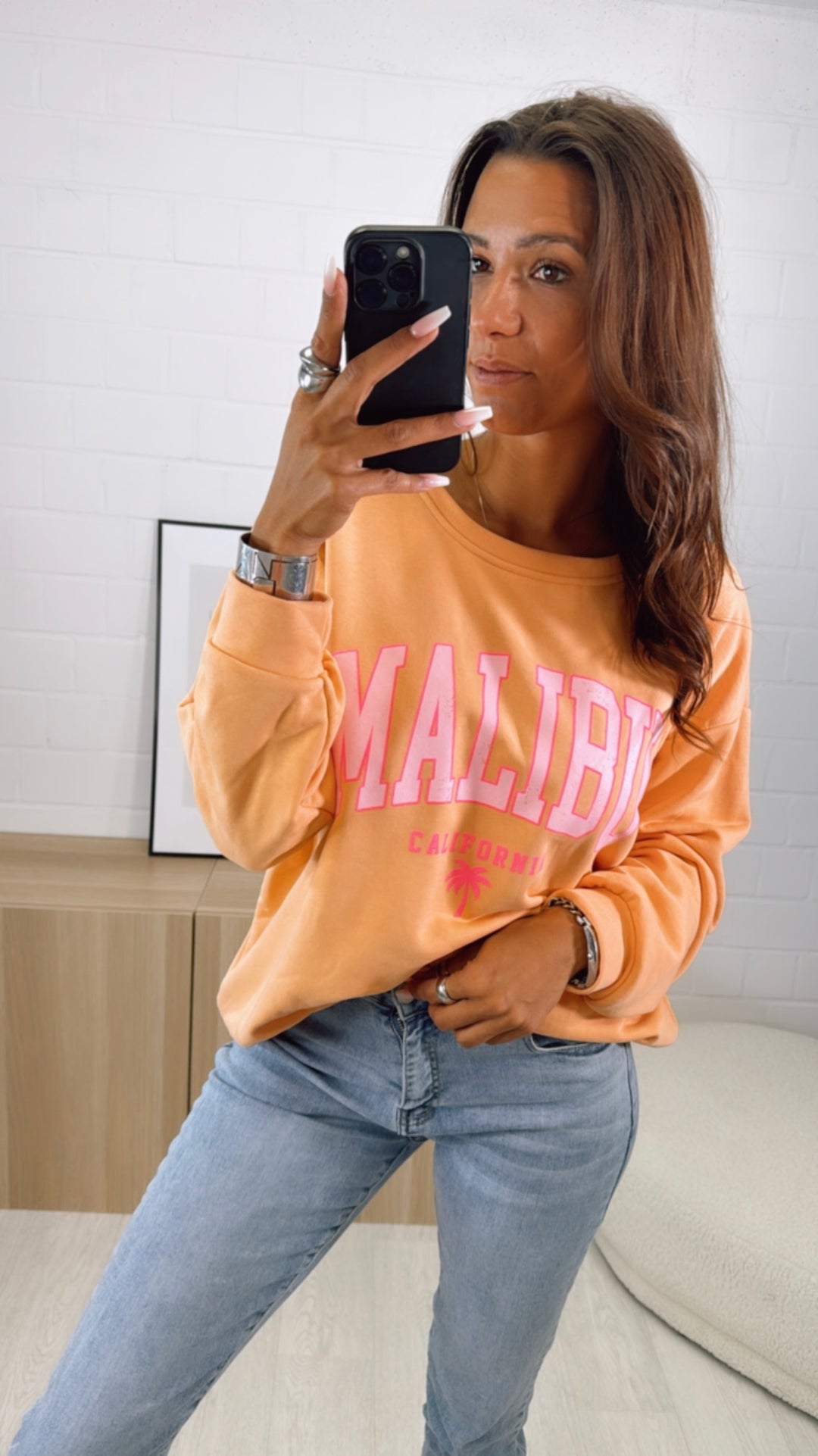 oversize Pullover "Malibu" / soft apricot Art. 9856