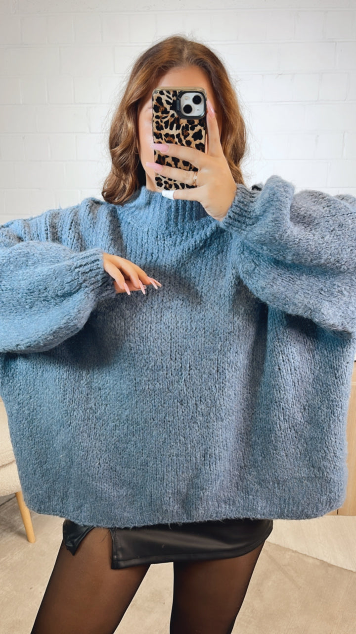 Ultra Oversize Kuschel - Pullover / denim blau Art. 12612