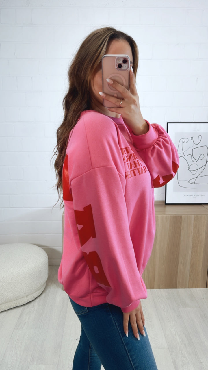Pullover " Balance " / pink - rot Art. 9545