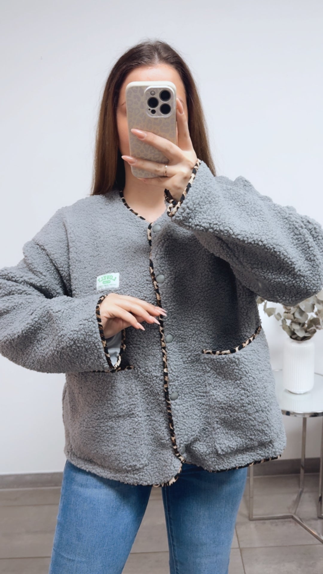 TEDDY Jacke " Lovely " / grau Art. 13823