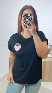 T-Shirt "AmoreMio" / schwarz Art.12272