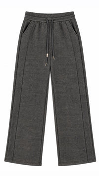 Hose mit Fischgrätenmuster " JF878 ", Fleece gefüttert / dunkel grau - schwarz Art. 16573