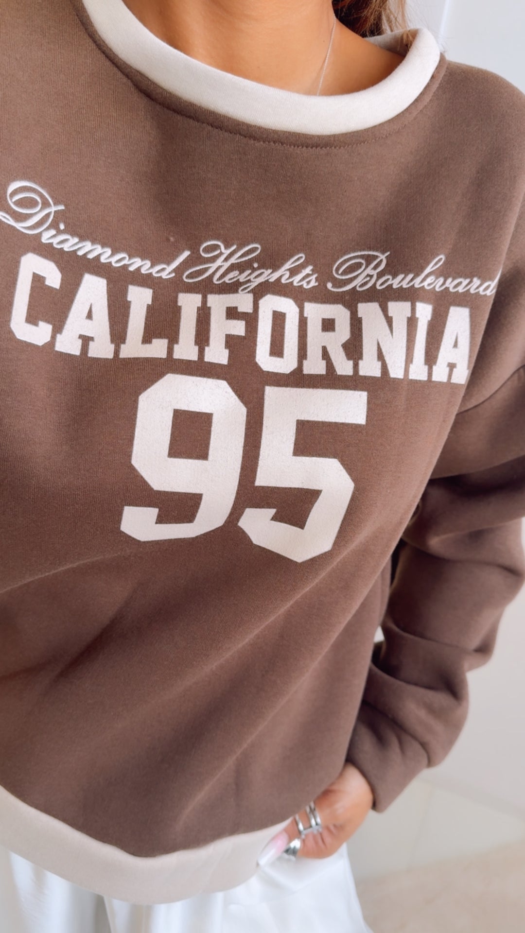 Pullover "California " / braun - creme Art. 12491