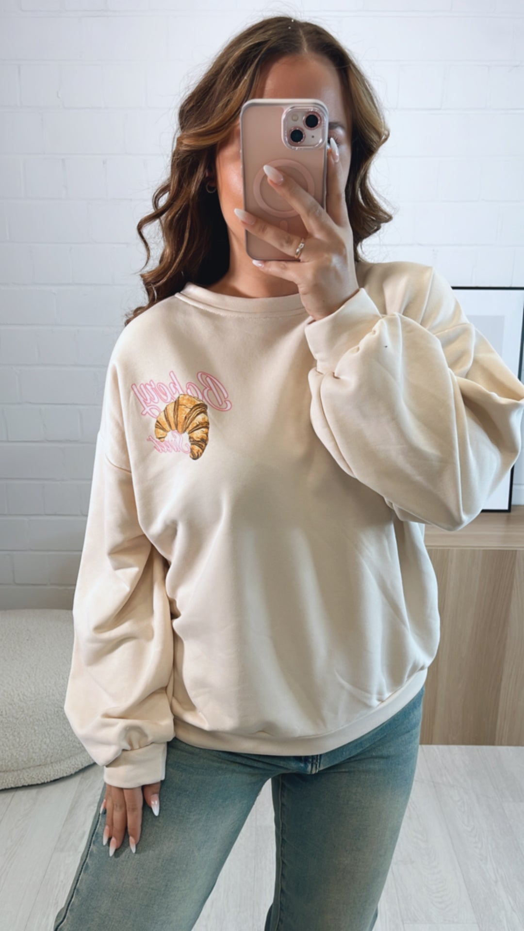 Pullover " Bakery " / helles beige Art. 9589
