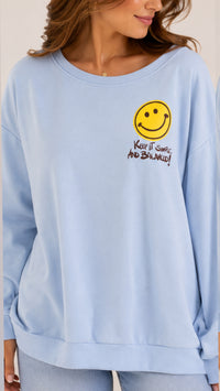 Sweater " Keep It Simple " / hell blau Art. 15556