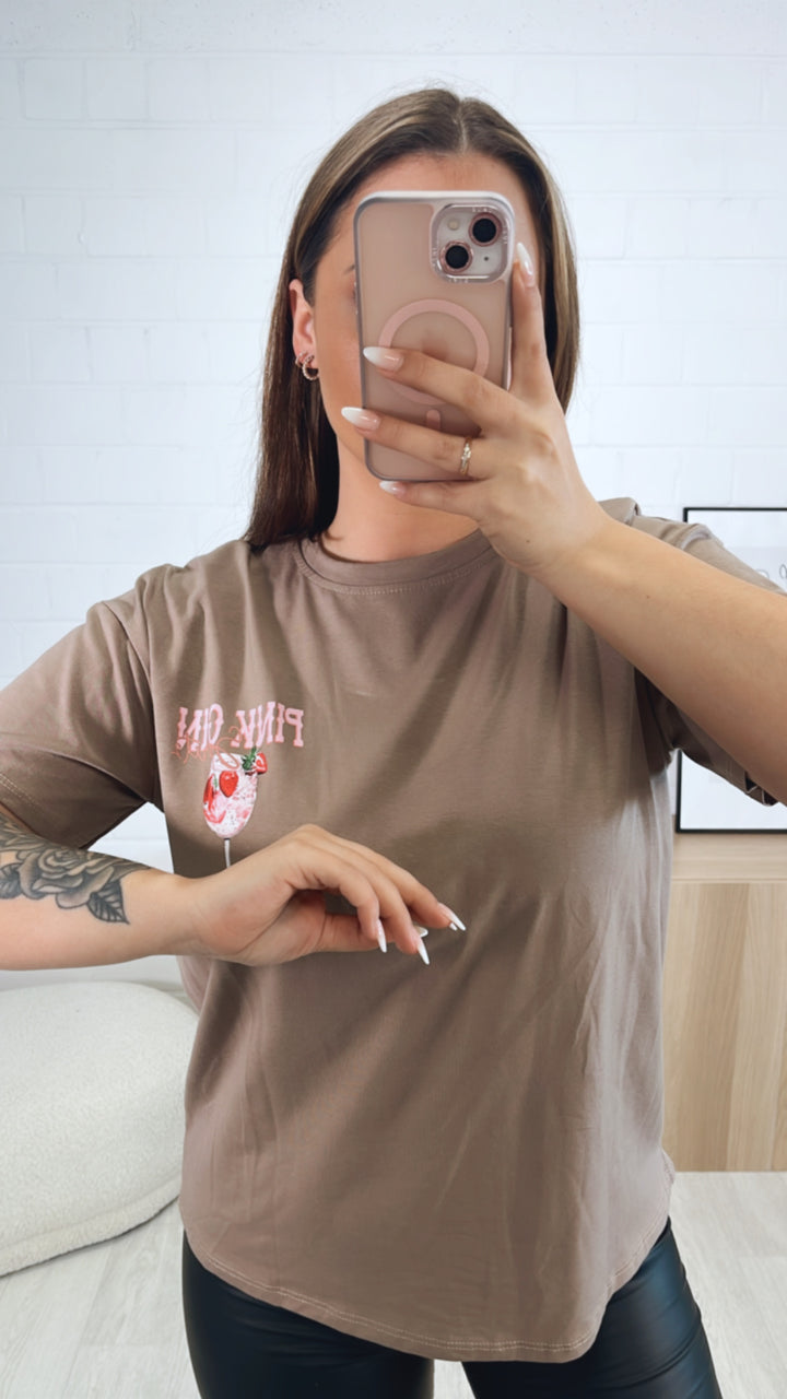 T-shirt " pink strawberry " / cappuccino Art. 9536