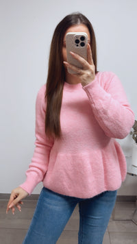 Pullover mit Schößchen / soft pink Art. 13806