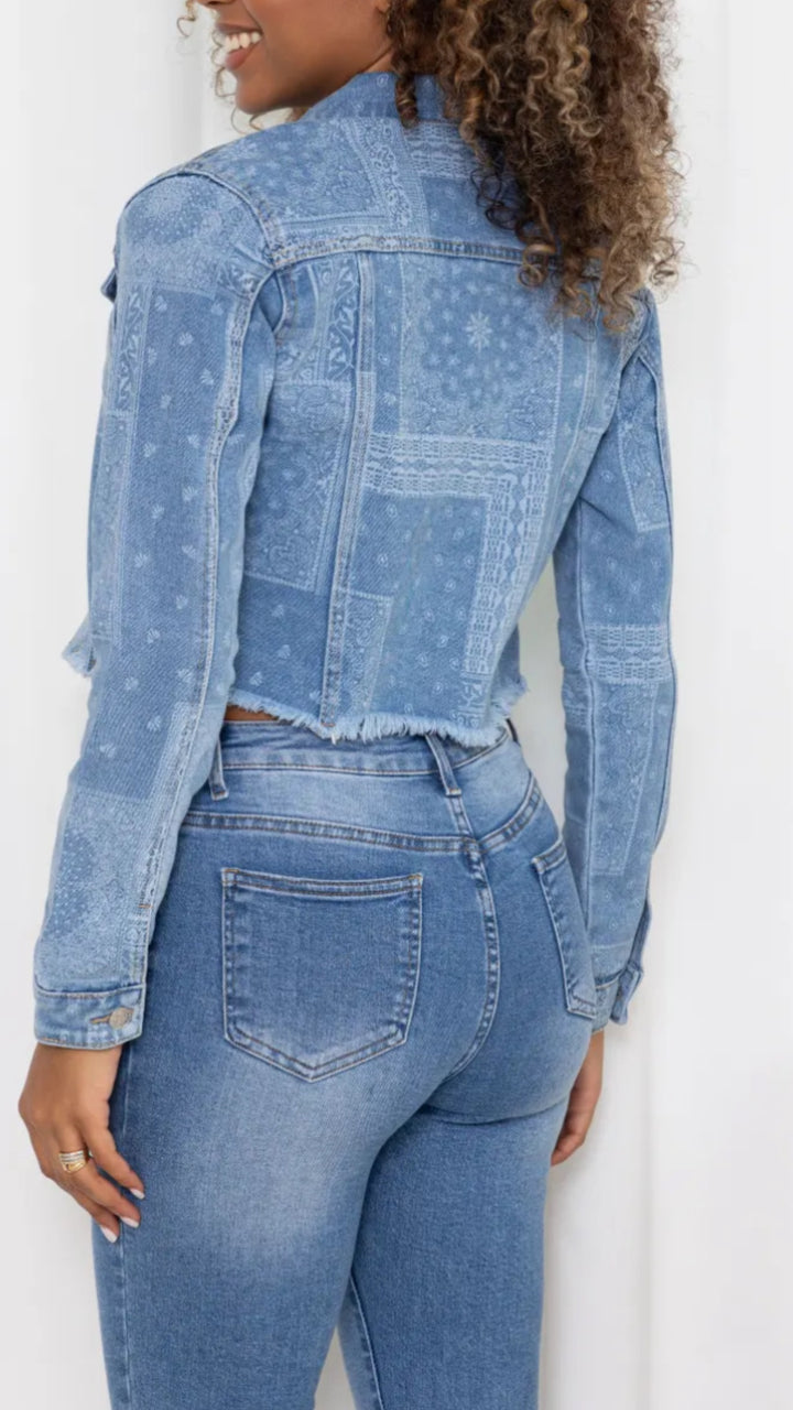 Denim Jacke mit Muster / denim Art. 9062