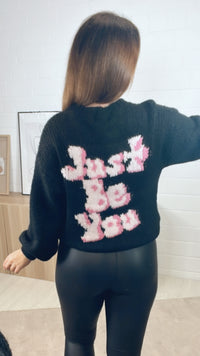 Strick Pullover " Just Be You " / schwarz Art. 13005