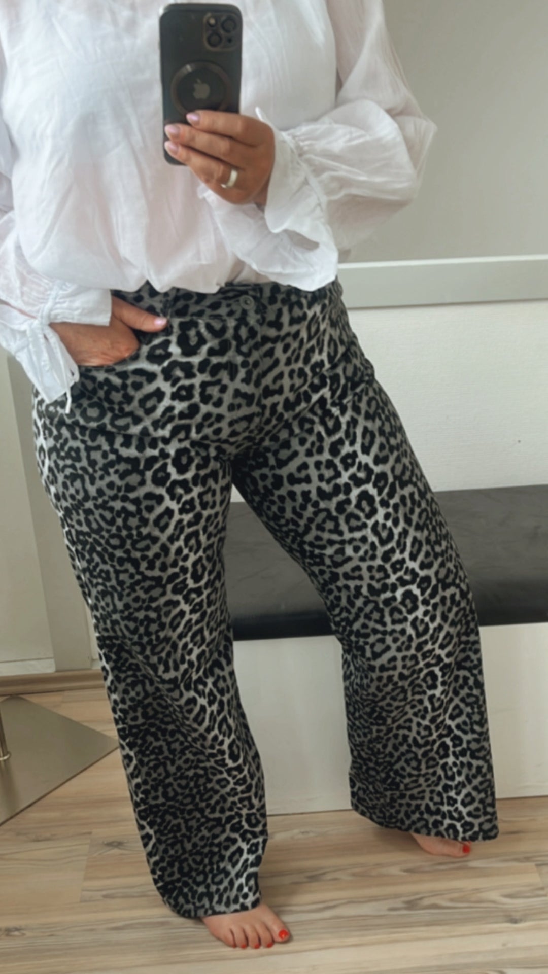 LEO Jeans Hose " 3D - 8060 " / grau Art. 10261