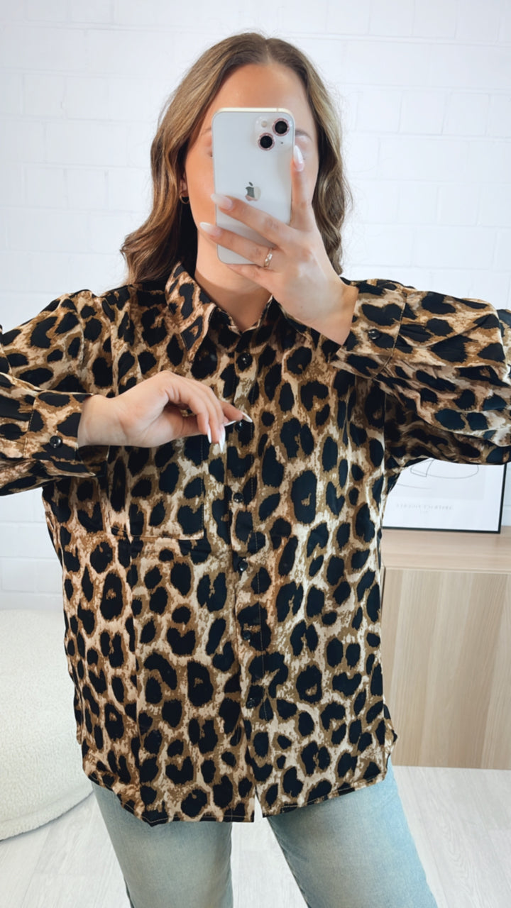 LEO Bluse mit Kragen / kräftiges Leo HELL Art. 9085
