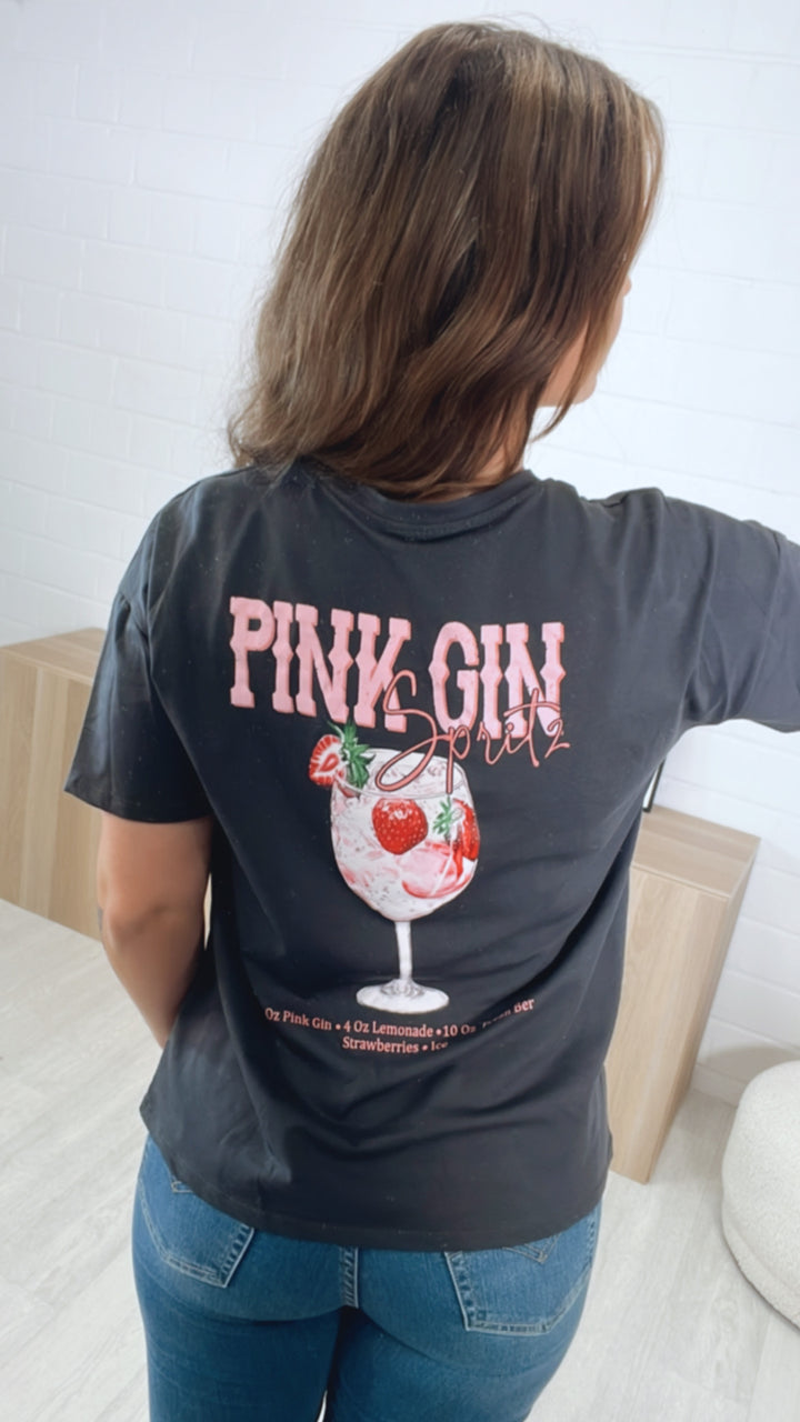 T-shirt " pink strawberry " / Anthrazit Art. 9552