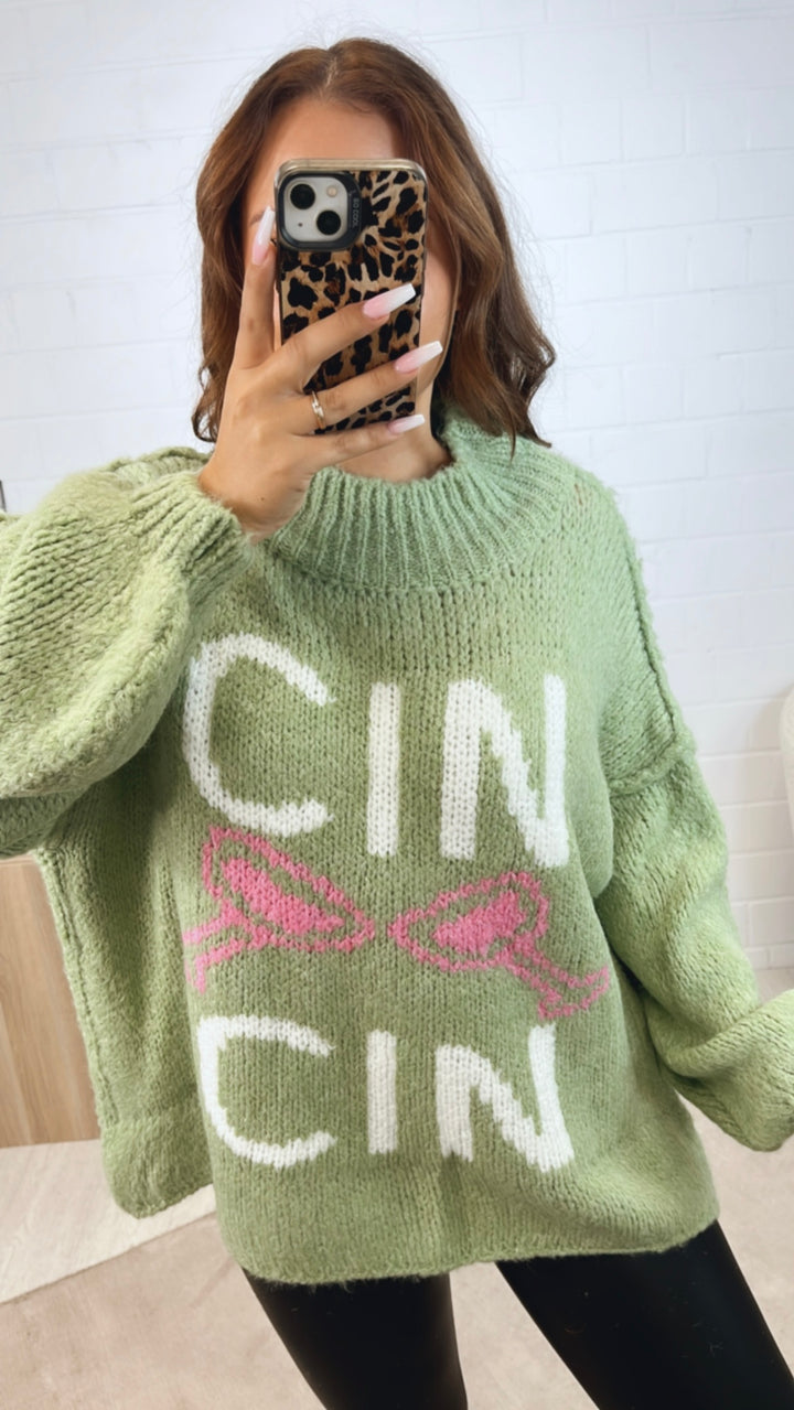 Pullover " Cin Cin " / soft matcha Art. 12315