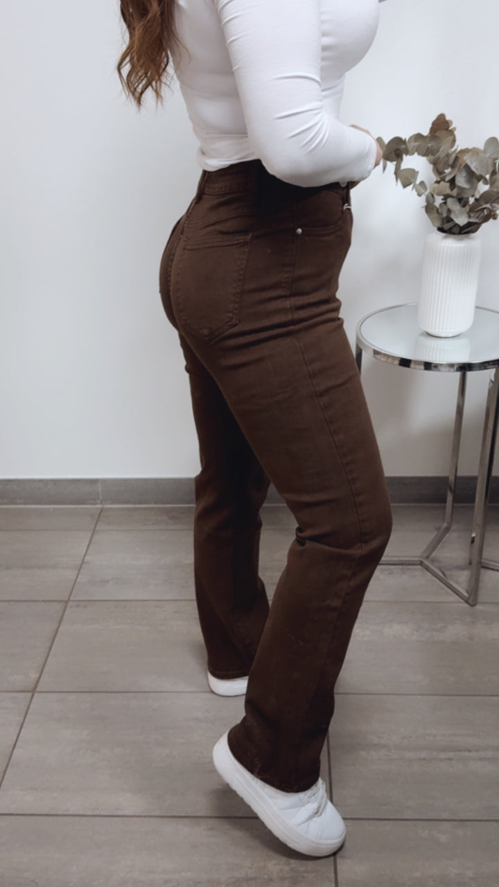 STRAIGHT LEG Jeans Hose " 78271-9 " / schoko braun Art. 13540