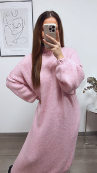 (Maxi-) Kuschel Kleid / soft rosa Art. 13241