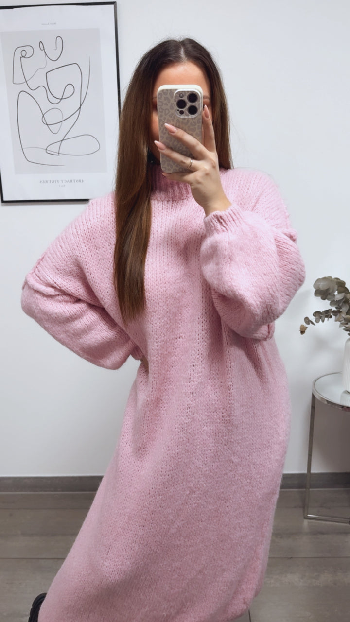 (Maxi-) Kuschel Kleid / soft rosa Art. 13241