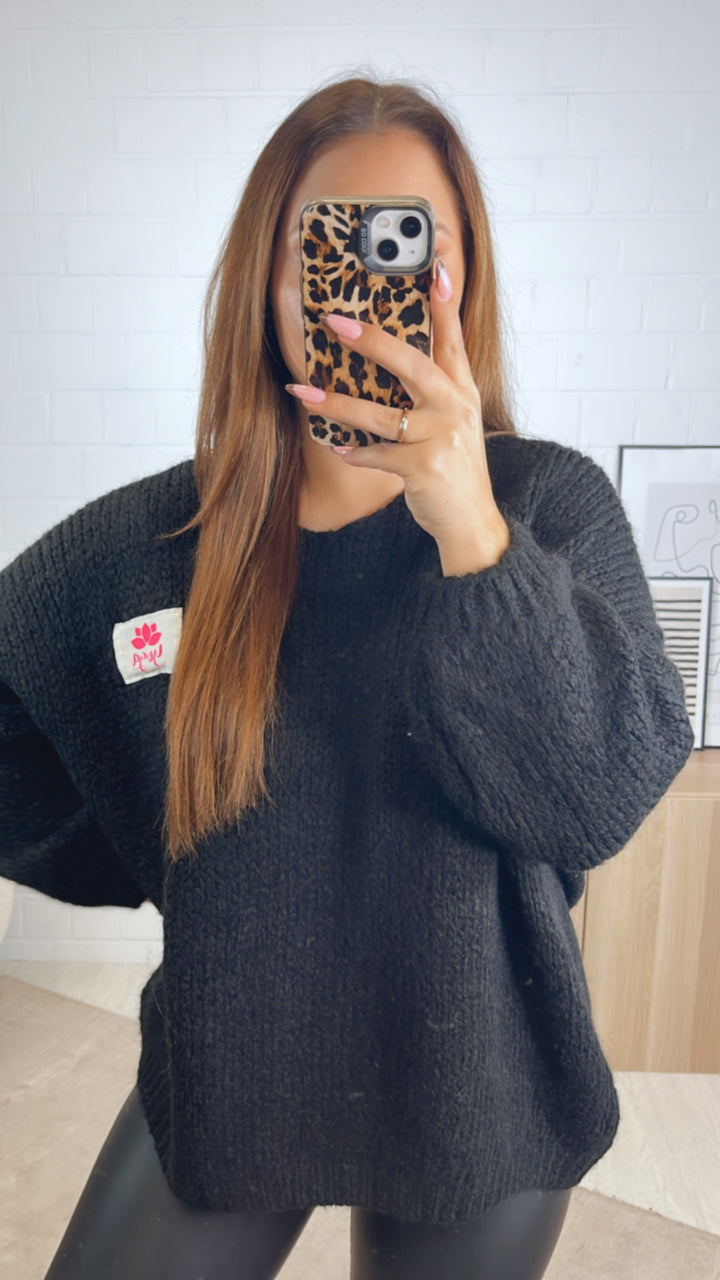 Strick Pullover " Yoga " / schwarz Art. 12871