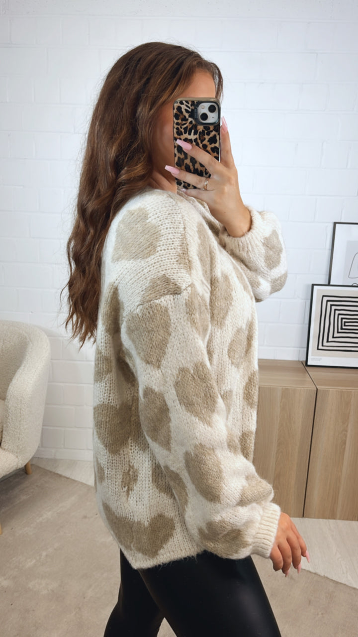 HERZEN offener Cardigan / wollweiss - beige Art. 12565