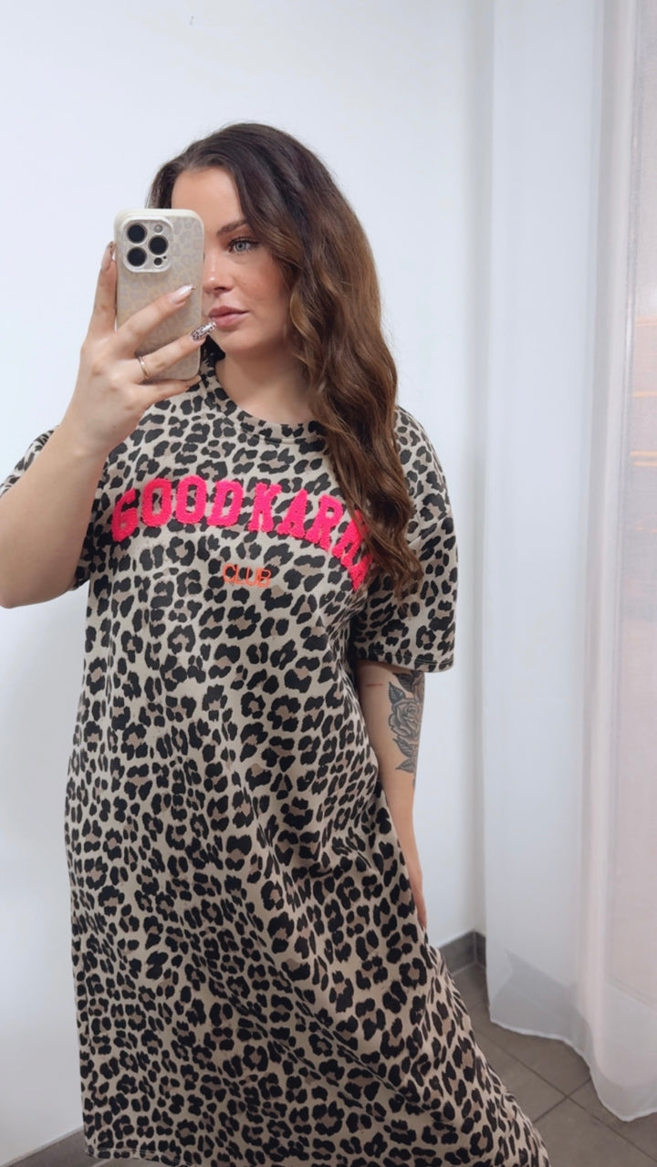 LEO Karma (Maxi-) T-shirt Kleid / pink Art. 14346