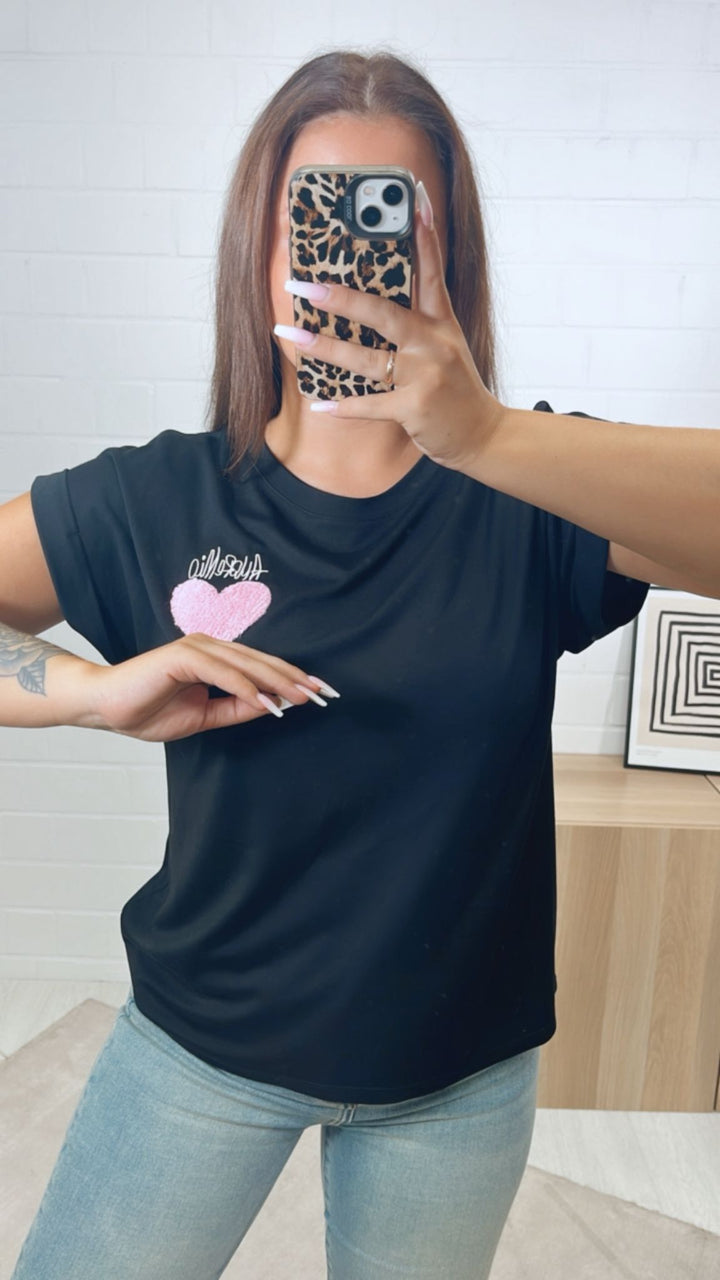 T-Shirt "AmoreMio" / schwarz Art.12272