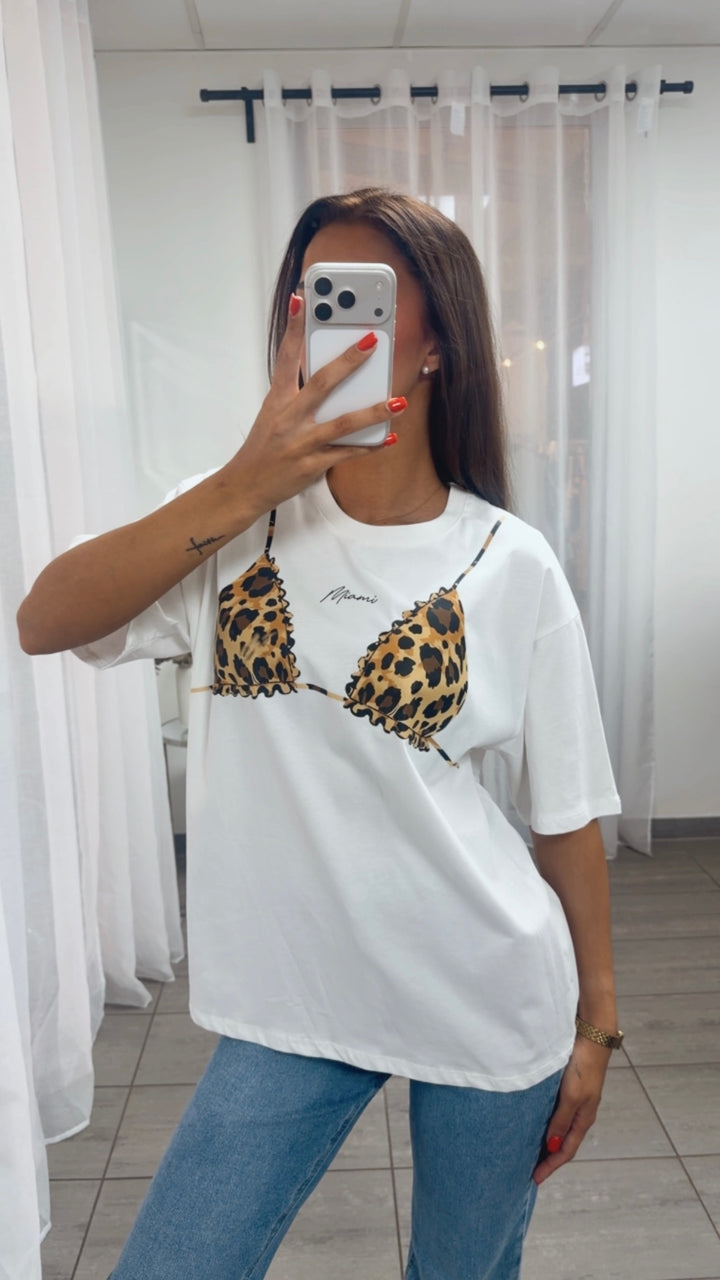 T-shirt " Leo Bikini " / weiss Art. 15917