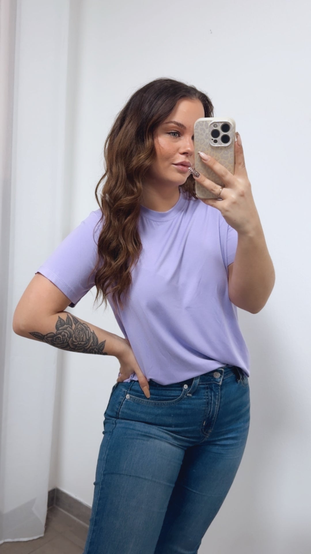Basic T-shirt, Rundausschnitt / flieder Art. 14412