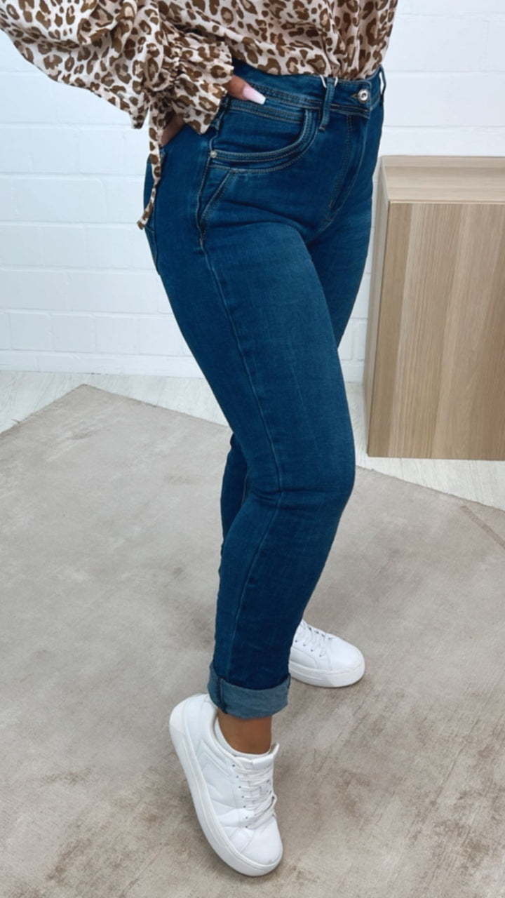 KNITTEROPTIK Jeans K2803 / dunkles blau Art.122357