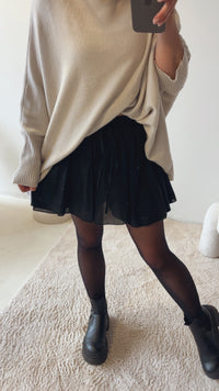 zeitloser, leichter Hosen Rock / schwarz Art. 13177