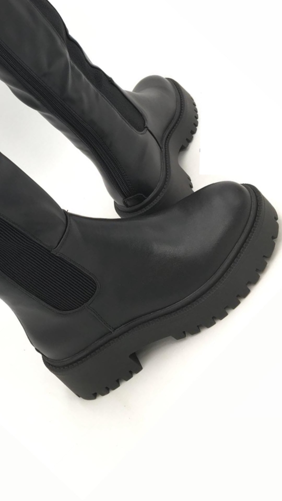 Stretch-Stiefel lang " A-976 " / schwarz Art. 122300