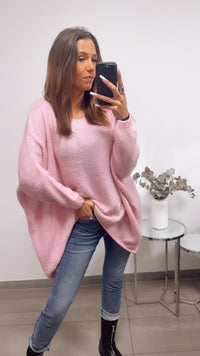 VOKUHILA oversize Strick Pullover / rosa Art. 13605