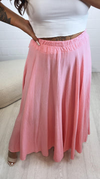 langer, ausgestellter Musselin Rock / soft pink Art. 10584