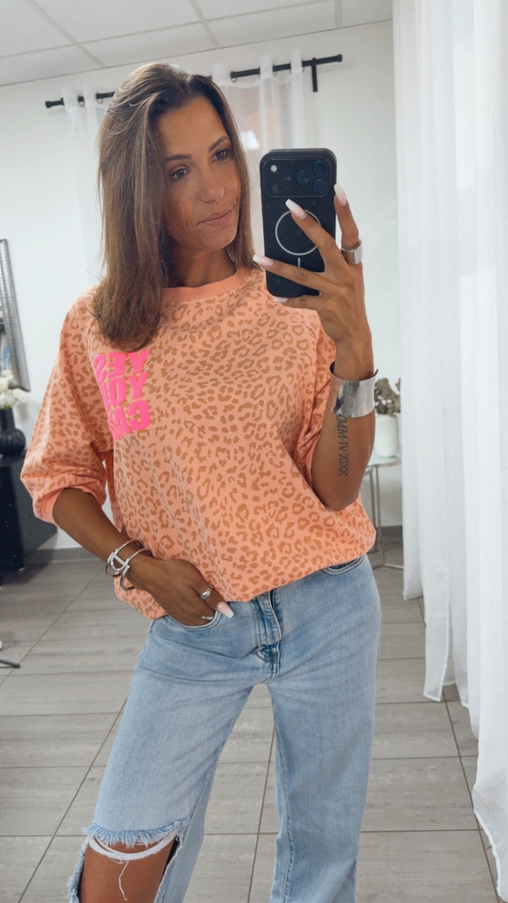 LEO Sweat Shirt " YYC " / soft apricot - light taupe Art. 15860